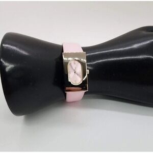 Body Gear Women's Pink Patent Leather Rectangular Dress Watch Quartz Movement